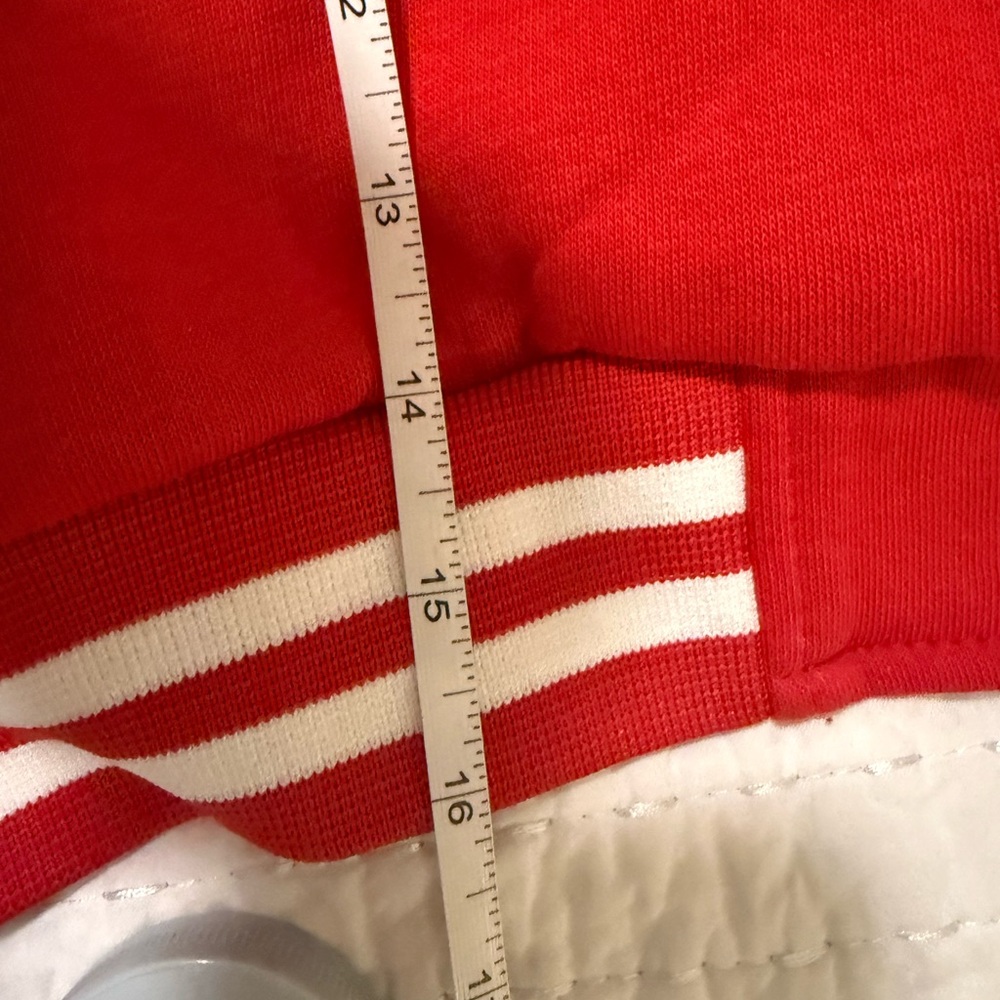 PrettyLittleThing Red Varsity Jacket with White Sleeves - Picture 4 of 8